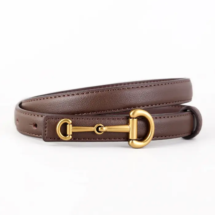 Nouvelle ceinture fine décontractée simple 2026 avec boucle fer à cheval