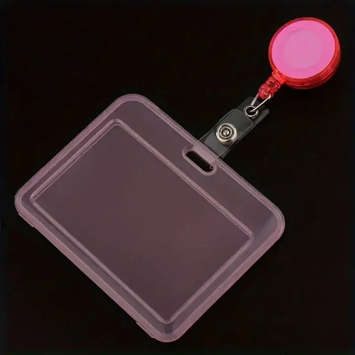 Porte-carte horizontal transparent durable avec boucle facile à tirer