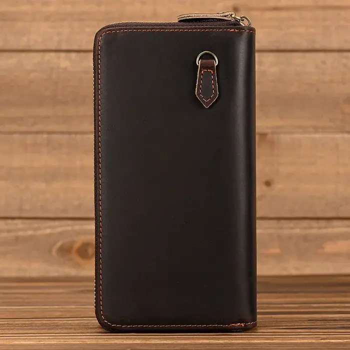Portefeuille de styliste en cuir véritable pour homme d'affaires