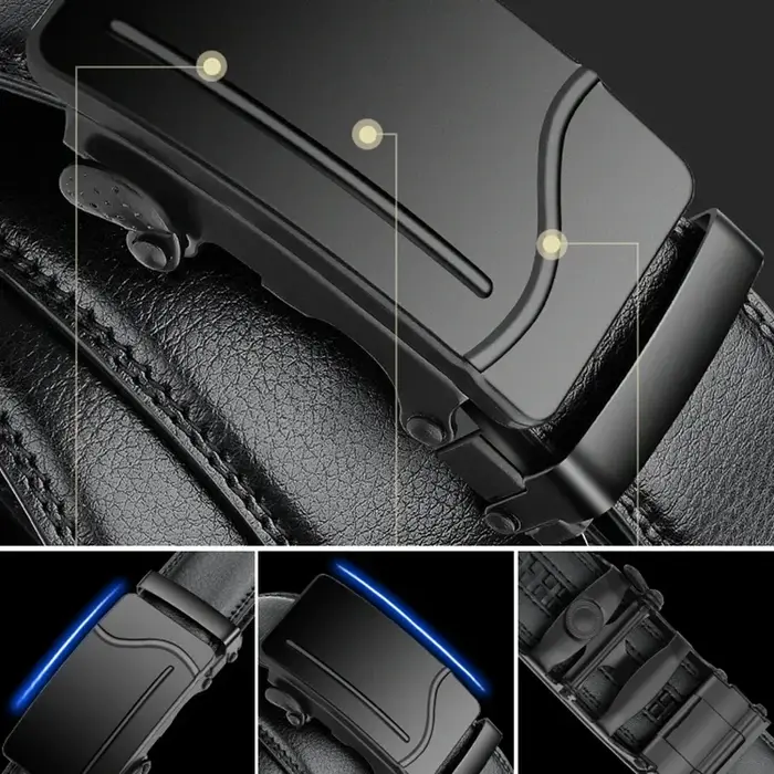 Ceinture unisexe en cuir PU pour homme et femme