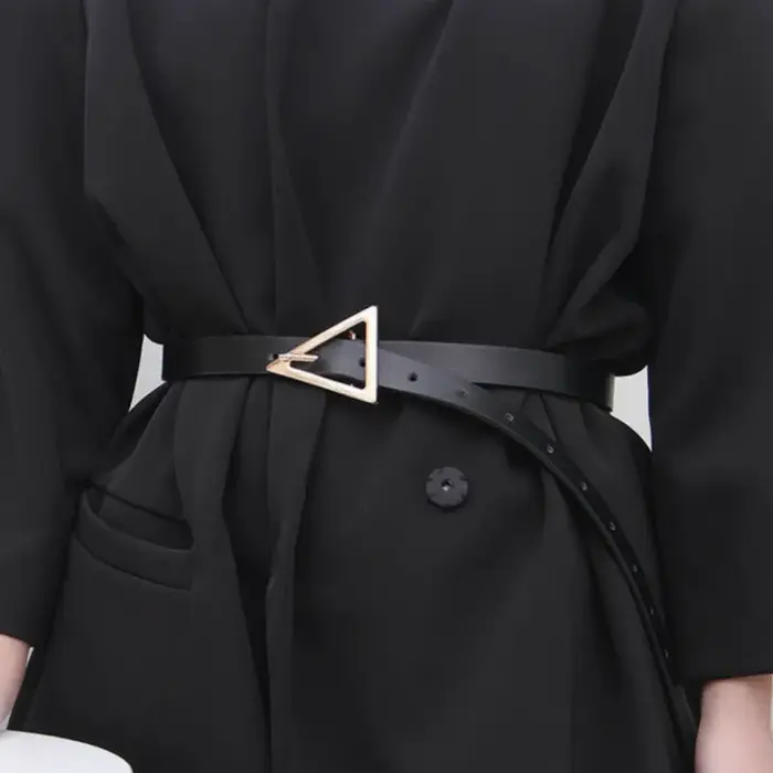 Ceinture fine en cuir pour femme