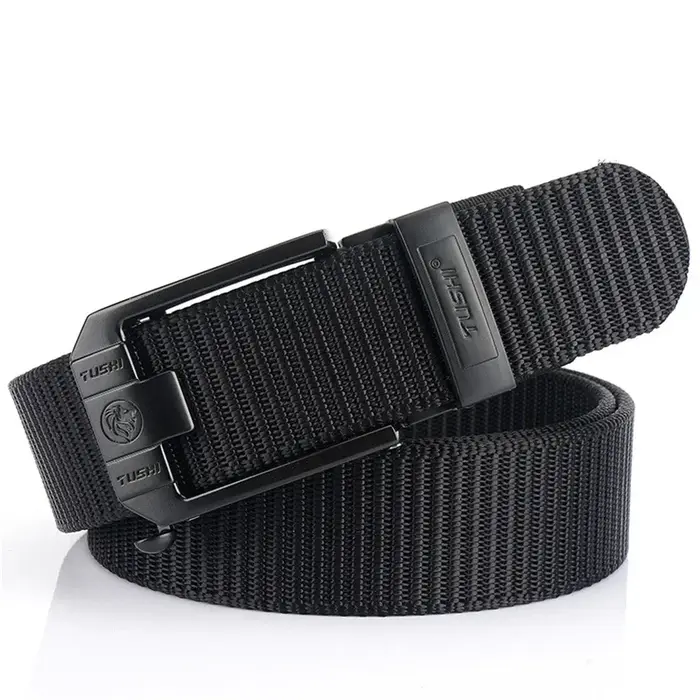 Ceinture de structure automatique en métal pour hommes, sangle en nylon optique, extérieur, multifon