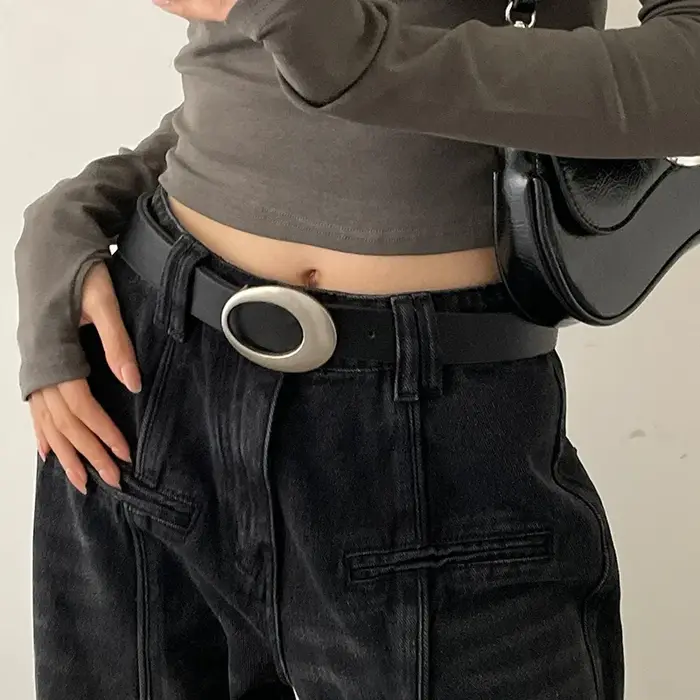 Ceinture Vintage lune étoile Punk décoration Couple Y2k boucle en métal hommes et femmes