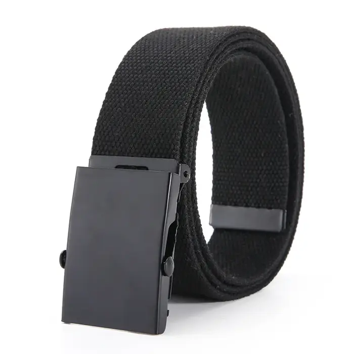 Nouveaux hommes Ceinture nouvelle mode unisexe Ceinture jean mâle décontracté luxe toile 3.8 cm sang
