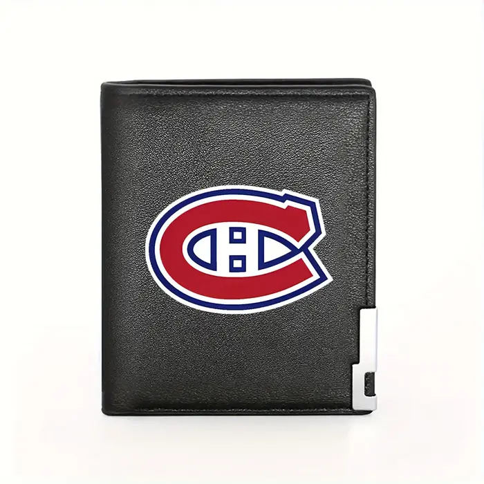 Portefeuille avec Logo de l'équipe de Hockey des Canadiens de Montréal pour hommes d'affaires décont
