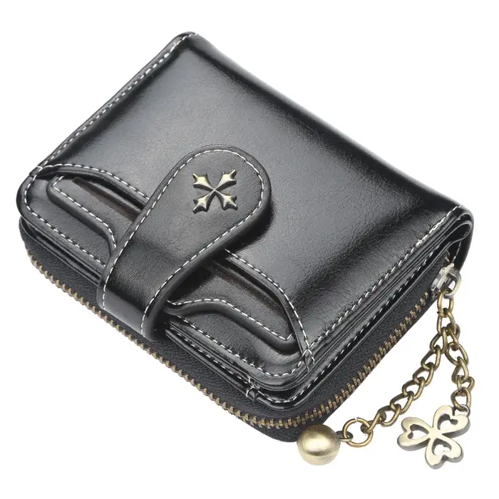 Femmes portefeuilles et sacs à main en cuir PU sac d'argent femme court moraillon sac