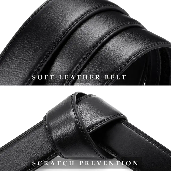 JACNAIP ceinture homme cuir sans tête boucle automatique