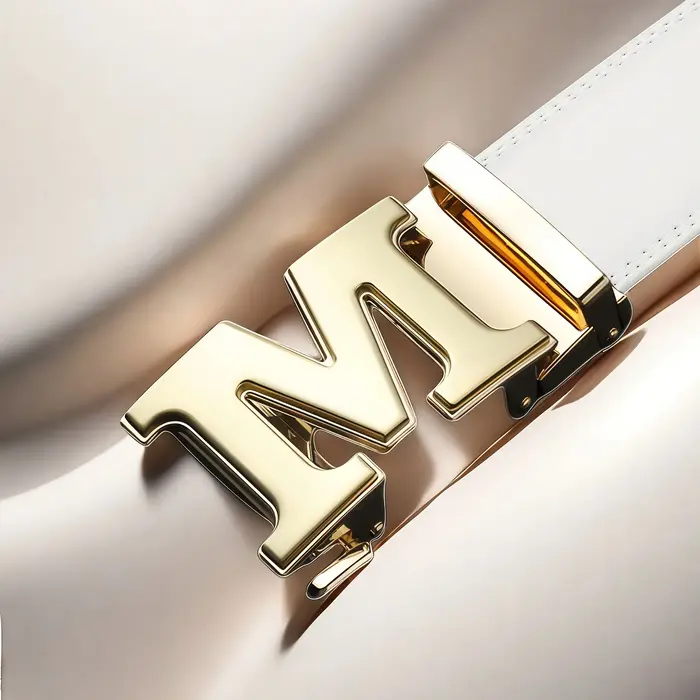 Ceinture blanche pour homme 2026 avec boucle automatique en alliage – Tendance, décontractée, pour a