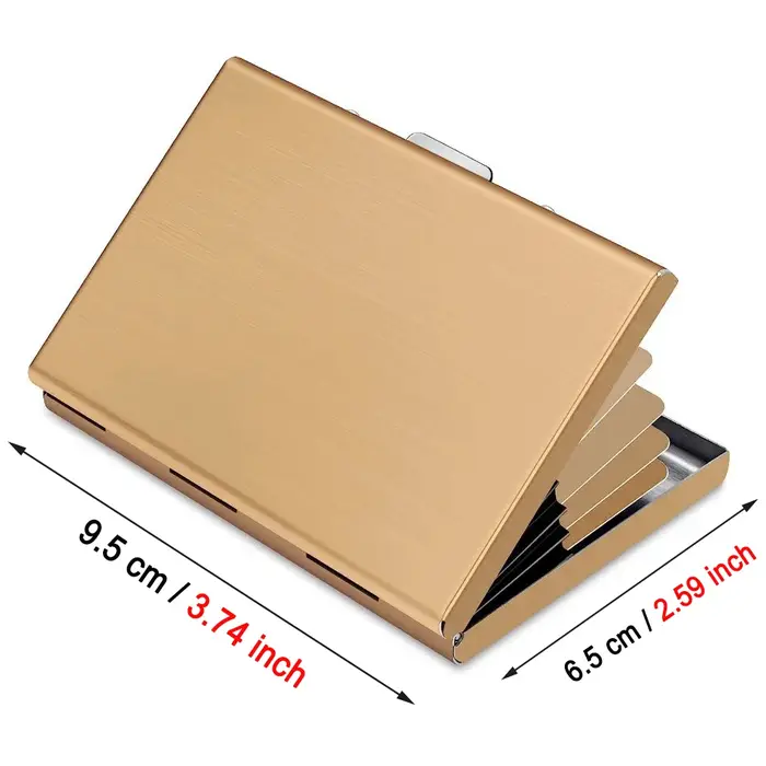 Antivol ANTI Rfid blocage ID banque porte-carte de crédit portefeuilles hommes mince boîte en aluminium métal Mini
