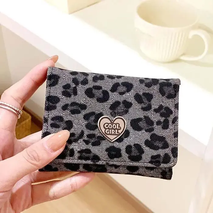 Portefeuille portable imprimé léopard 2026 pour femme