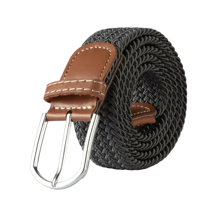 3.3cm x 107cm unisexe ceinture décontracté tricoté boucle ardillon hommes ceinture tissé toile élast