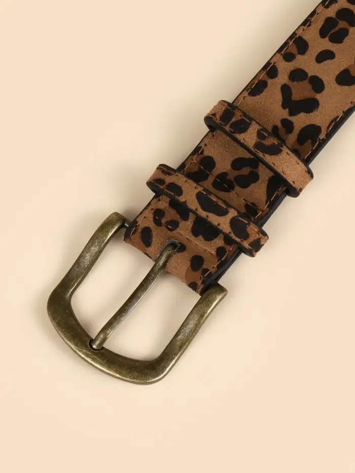 Ceinture en cuir PU de style Boho pour femmes, imprimé léopard, multi-documents disponibles, robe, c