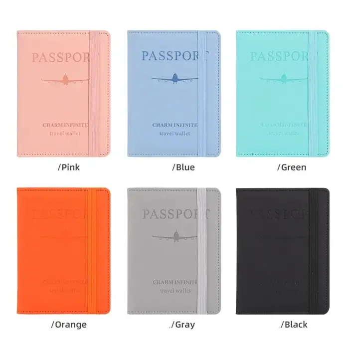 Porte-passeport en cuir PU avec RFID