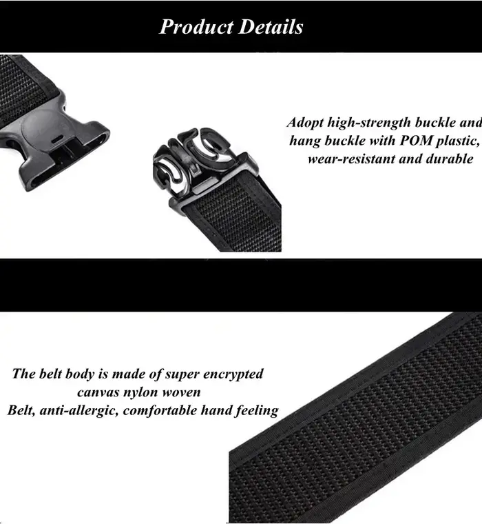 Ceinture tactique 2 en 1, boucle à dégagement rapide, ceintures MOLLE pour hommes, largeur 5CM