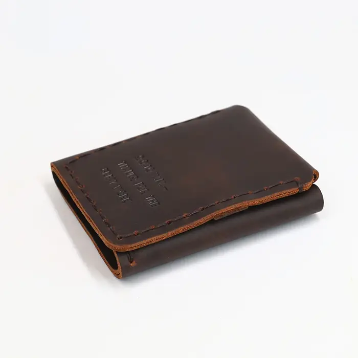 SIMLINE en cuir véritable hommes portefeuille Vintage fait à la main Crazy Horse peau de vache la vie secrète de Walter