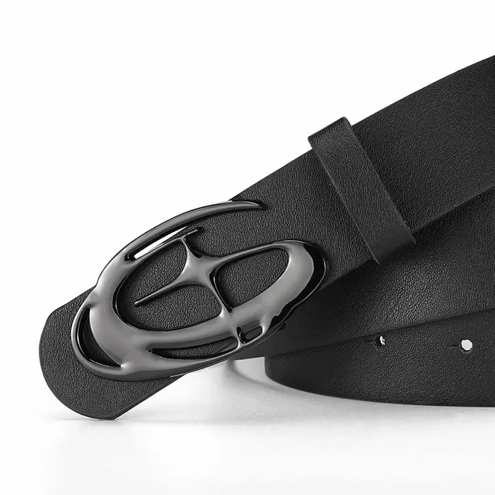 Ceinture à boucle lisse pour hommes