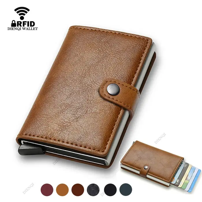 Portefeuille porte-carte de crédit en Fiber de carbone pour hommes