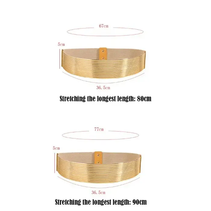 Ceinture de taille dorée pour femme