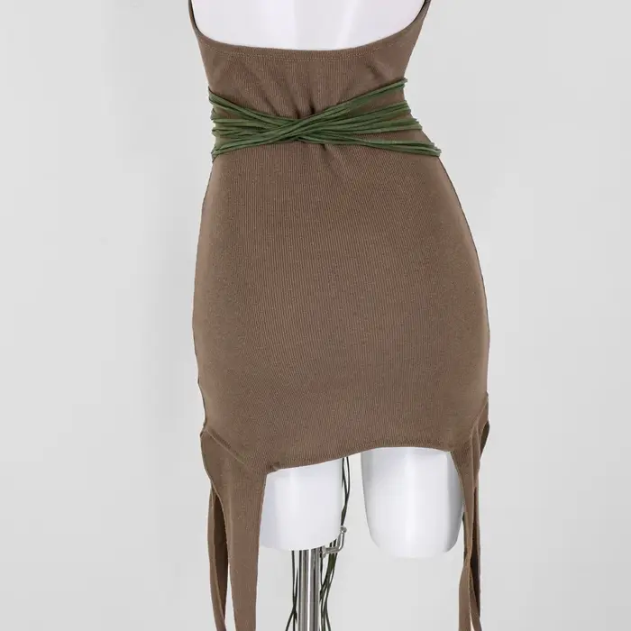 Ceinture longue à nœuds médiévale pour femmes