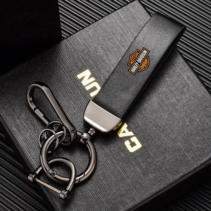 Porte-clés de moto en cuir, pendentif Anti-perte pour Harley Davidson Electra Glide Ultra Classic 12