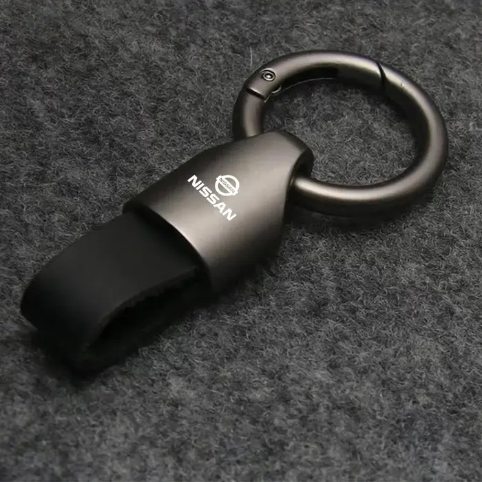 Porte-clés de luxe en daim/métal pour hommes et femmes