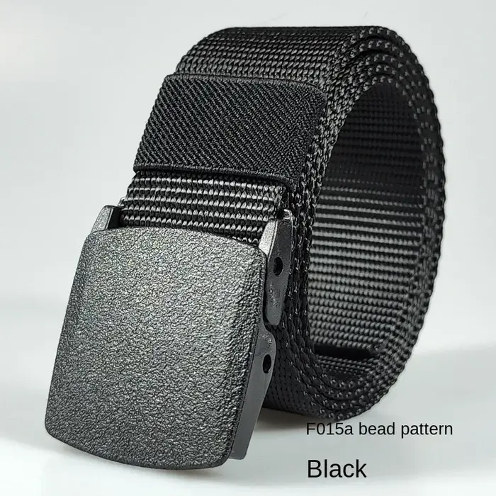 Ceinture en nylon à boucle automatique rouge pour hommes et femmes, ceinture en toile, sangle d'exté