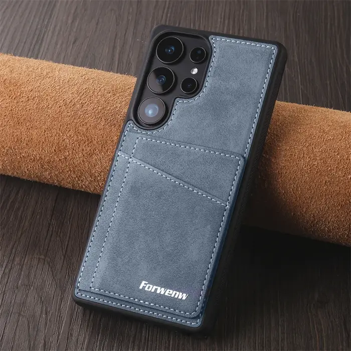 Coque de téléphone portefeuille en cuir antichoc de luxe, étui pour Samsung Galaxy S25 edge S25 S24 S23 S22 S21 Ultra Plus avec support de fente pour carte