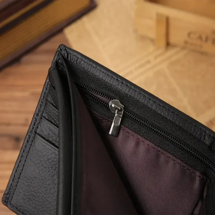 100% en cuir véritable hommes portefeuilles produit Premium