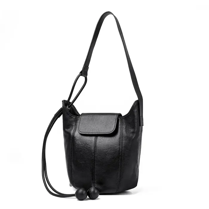 Sac bandoulière en cuir véritable pour femme