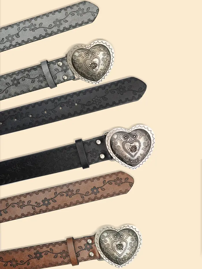 Ceinture décontractée pour femmes en forme de cœur