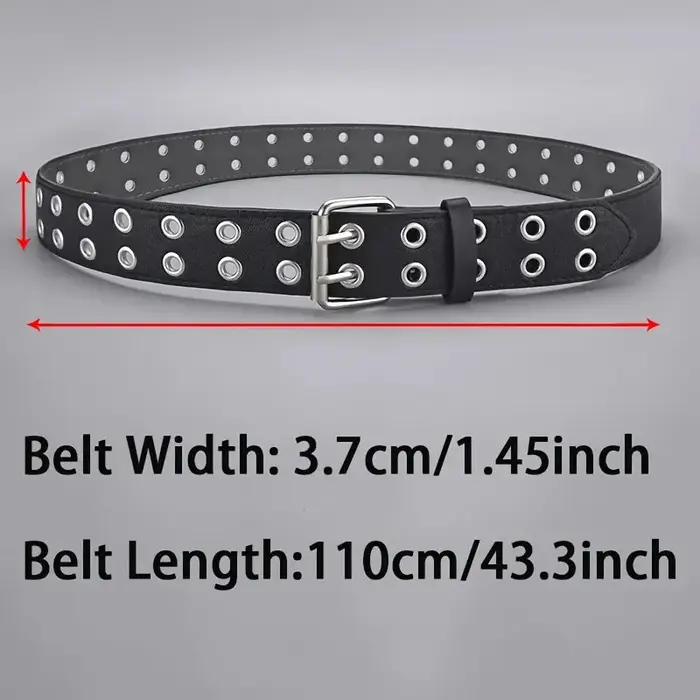 Ceinture tendance Simple à Double trou pour hommes et femmes