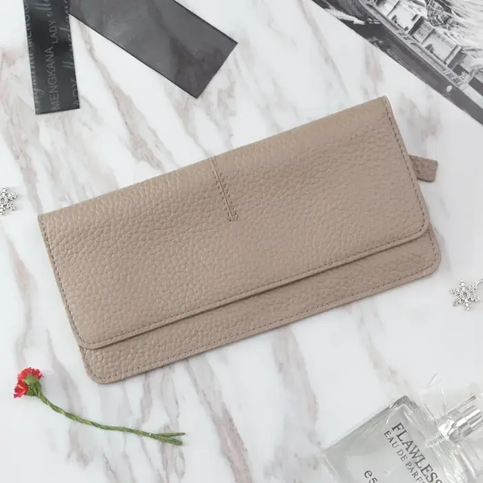 Femmes portefeuilles en cuir véritable femmes Long portefeuille mode sac à fermeture éclair portefeu