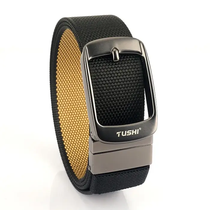 KOLBER Nouvelle Ceinture Réversible Pour Hommes Alliage Argent Boucle Automatique Ceinture Décontrac