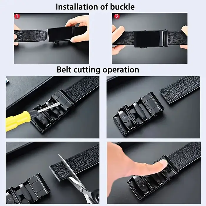 Ceinture pour hommes boucle automatique en métal ceinture de travail d'affaires de haute qualité associée à des jeans ceinture bon marché, cadeau pour père et petit ami