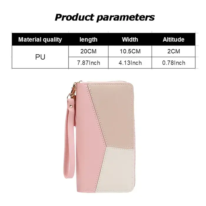 Mode Zipper Portefeuilles Femmes Long Sacs À Main Porte Monnaie Cartes Titulaire PU En Cuir Billfold Portefeuille