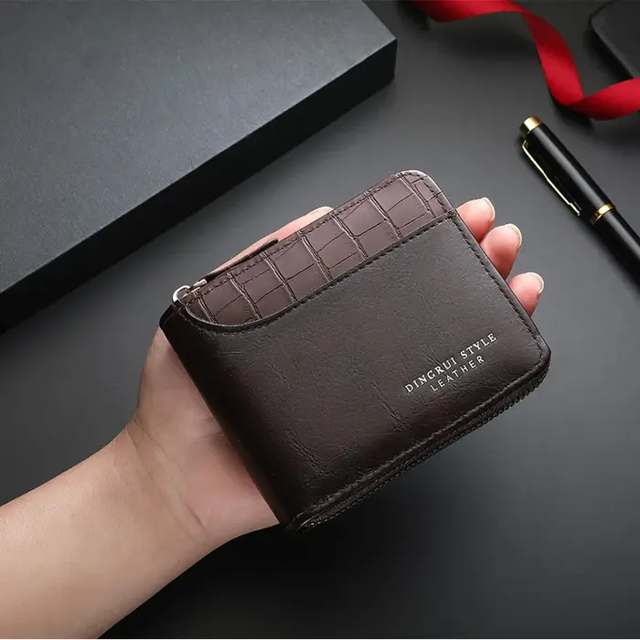 Portefeuille en cuir pour homme