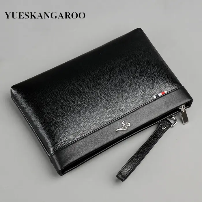 Marque de luxe hommes d'affaires portefeuille en cuir homme pochette pièces de monnaie poche sac à main enveloppe décontractée longs portefeuilles mâle sac pratique pour IPAD