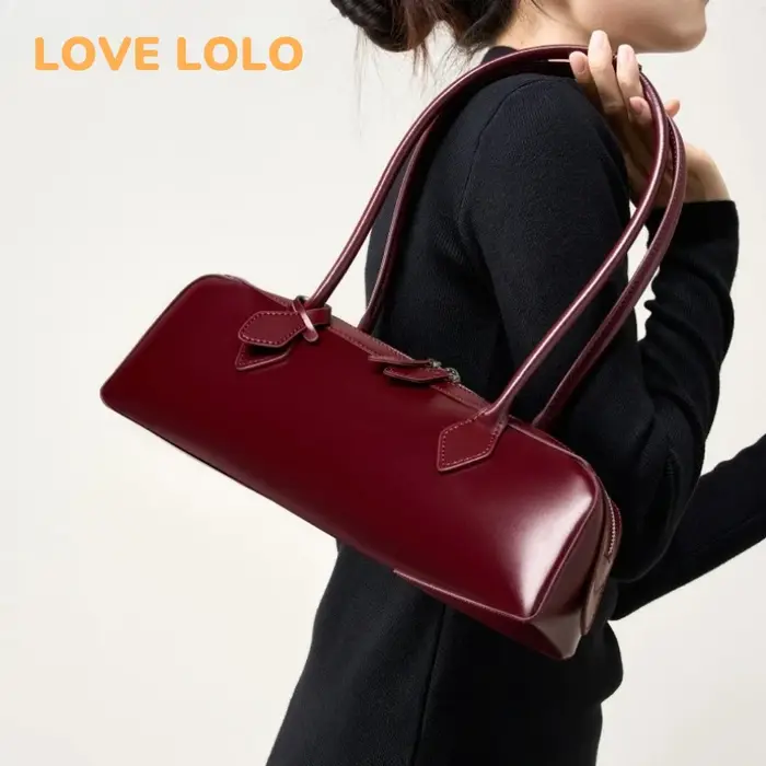 Sac en cuir véritable femme 2025 sac de luxe coréen vintage long sac à bandoulière sacs à main dames