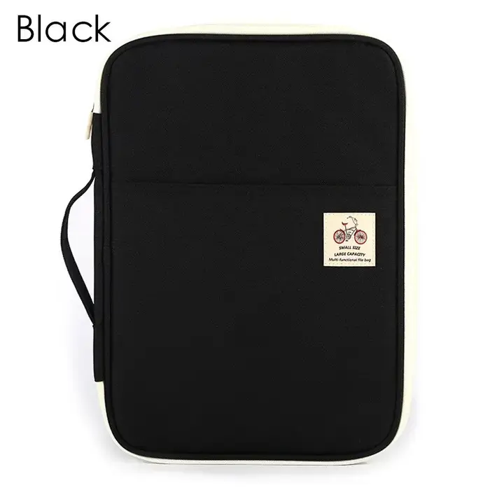Portefeuille de conférence zippé, dossier de voyage, porte-documents, sac multifonction, évaluation de fichiers, A4, GT