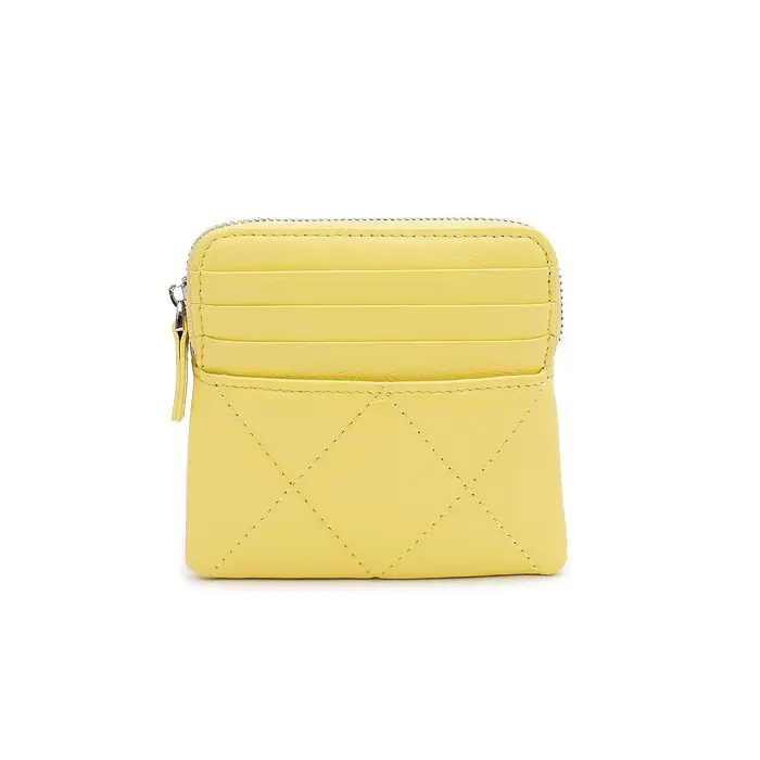 SC – petit portefeuille matelassé en peau de mouton pour femmes, porte-cartes multi-fentes, sac d'ar