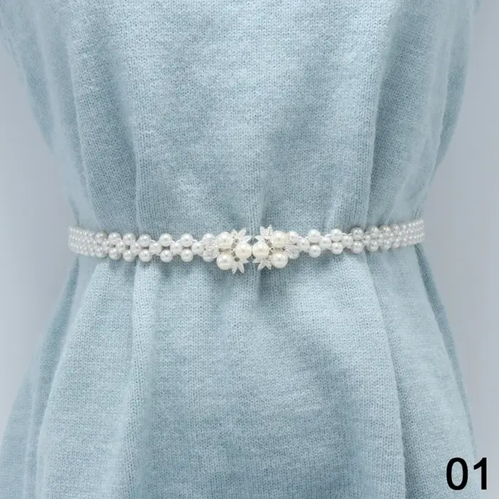 Ceinture de taille élégante en perles pour femmes