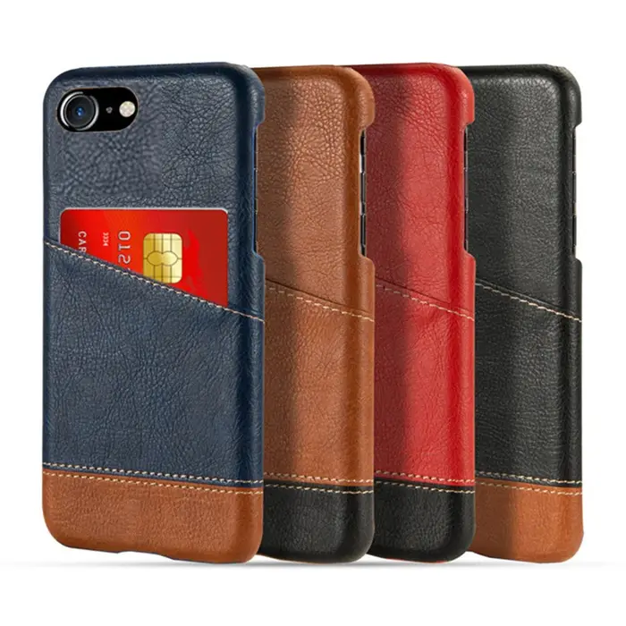 Étui portefeuille en cuir PU pour iPhone