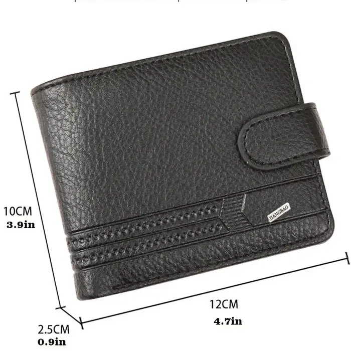 Portefeuilles fins pour hommes en cuir, porte-cartes multiples, porte-monnaie avec fenêtre pour permis de conduire et carte d'identité, portefeuille court pour homme avec pochette à monnaie