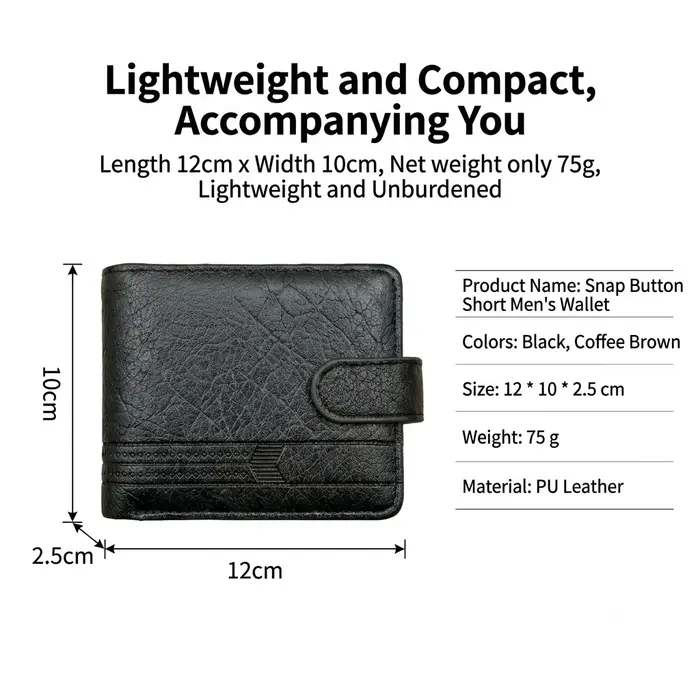 Portefeuille en cuir pour homme avec emplacements pour cartes de crédit/débit