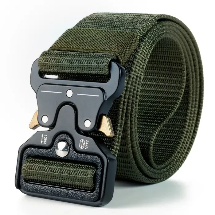 Ceinture décontractée pour hommes avec boucle en plastique réglable - ceinture de sport noire durabl