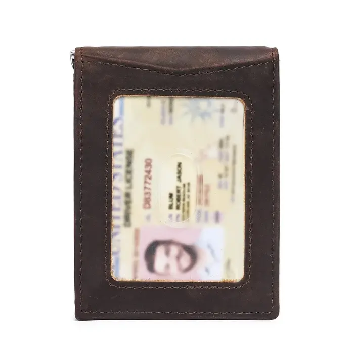 Portefeuille pliable classique en cuir pour hommes – Blocage RFID antivol plusieurs emplacements pour cartes portables
