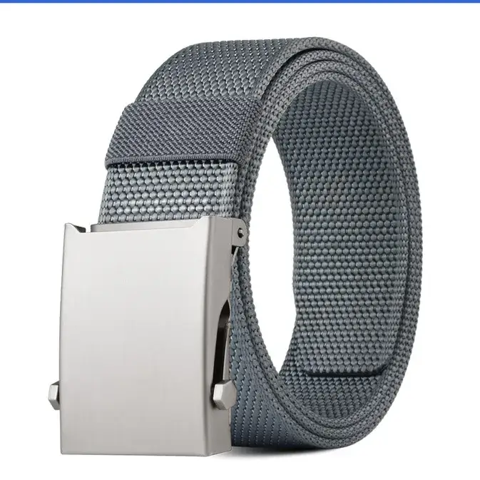Ceinture en Nylon à boucle automatique à rouleau épaissi-ceinture universelle pour pantalons d'affai