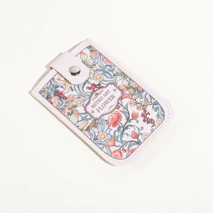 Porte-cartes escamotable vintage style peinture à l'huile