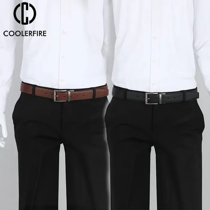 Hommes réversible décontracté haute qualité ceinture homme en cuir véritable