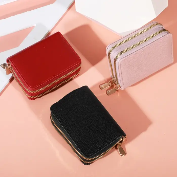 Porte-monnaie court zippé pour femme